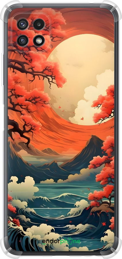 Силикон с усиленными углами чехол Природа японии для Samsung Galaxy A22 5G A226B - 6327sp-2581 изображение 