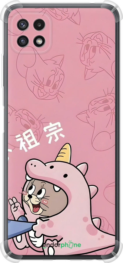 Силіконовий протиударний с посиленими кутами чехол Том і джеррі 2 для Samsung Galaxy A22 5G A226B - 6359sp-2581 изображение 