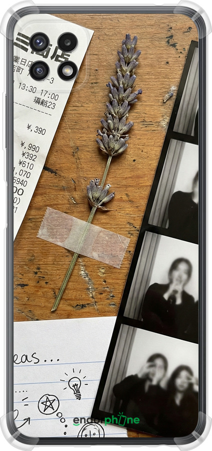 Силикон с усиленными углами чехол Aesthetic Scrapbook Collage для Samsung Galaxy A22 5G A226B - 6773sp-2581 изображение 