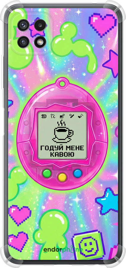 Силикон с усиленными углами чехол Y2K Aesthetic Retro Pet: Годуй мене кавою для Samsung Galaxy A22 5G A226B - 6784sp-2581 изображение 