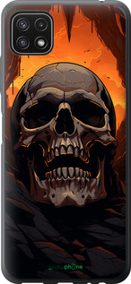 Силиконовый чехол Череп в пещере для Samsung Galaxy A22 5G A226B - 5959u-2581 изображение 