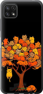 Силіконовий чехол Дерево та котики для Samsung Galaxy A22 5G A226B - 6516u-2581 изображение 