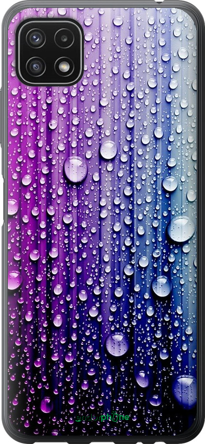 

Силіконовий чохол "Краплини води" для Samsung Galaxy A22 5G A226B, Синій