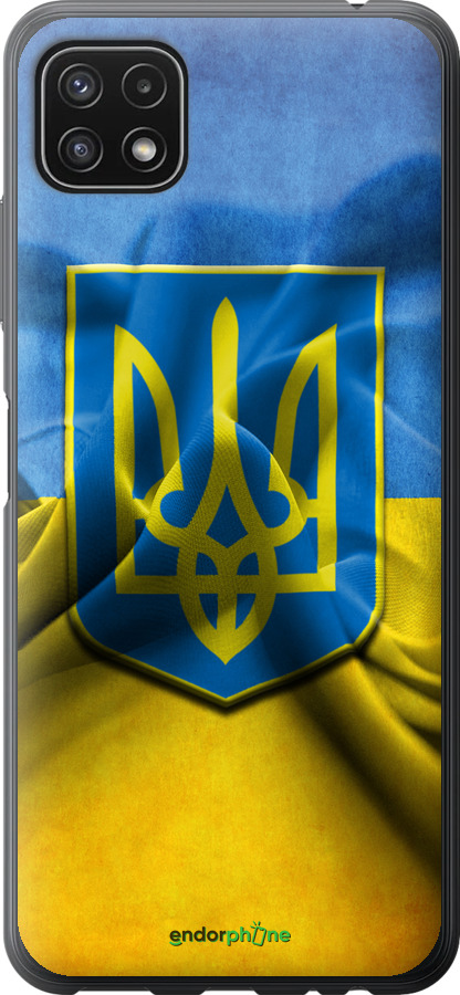 

Силіконовий чохол "Прапор та герб України" для Samsung Galaxy A22 5G A226B, Блакитний