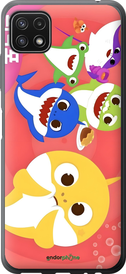 Силіконовий чехол Бейби Шаркс для Samsung Galaxy A22 5G A226B - 6305u-2581 изображение 
