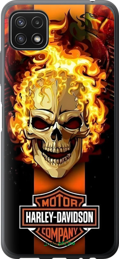 Силіконовий чехол Харлей девидсон для Samsung Galaxy A22 5G A226B - 6370u-2581 изображение 