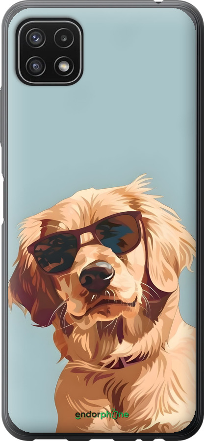 Силіконовий чехол Пес в очках для Samsung Galaxy A22 5G A226B - 6381u-2581 изображение 
