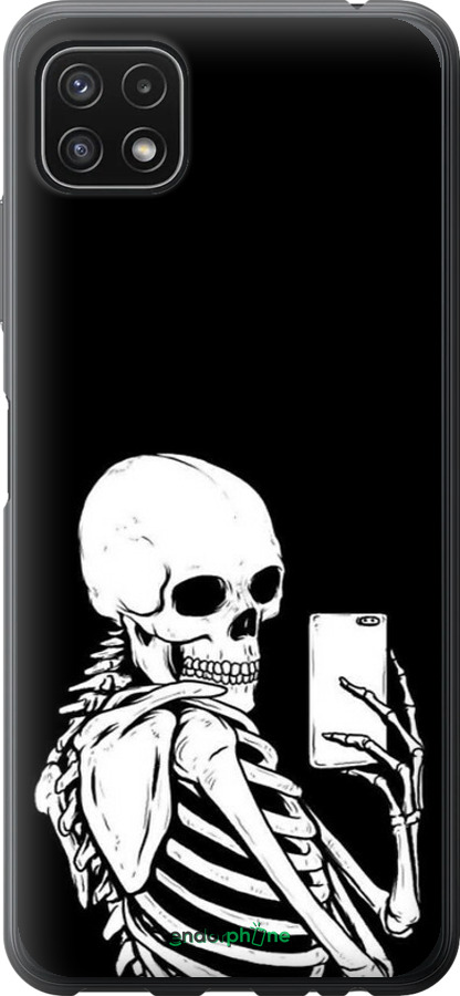Силиконовый чехол Скелет делает Selfie для Samsung Galaxy A22 5G A226B - 6535u-2581 изображение 