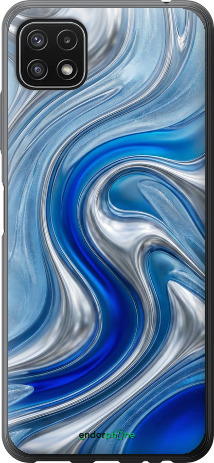 Силиконовый чехол Liquid Chrome для Samsung Galaxy A22 5G A226B - 6781u-2581 изображение 