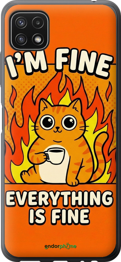 Силиконовый чехол Funny Cat для Samsung Galaxy A22 5G A226B - 6786u-2581 изображение 