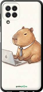 TPU чехол Funny Capybara CEO Working для Samsung Galaxy M22 M225F - 6777b-2551 изображение 