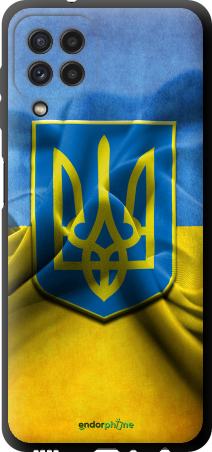 

TPU чорний чохол "Прапор та герб України" для Samsung Galaxy A22 A225F, Блакитний