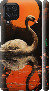 3D пластиковый матовый чехол Лебедь для Samsung Galaxy A22 A225F - 5964m-2270 изображение 