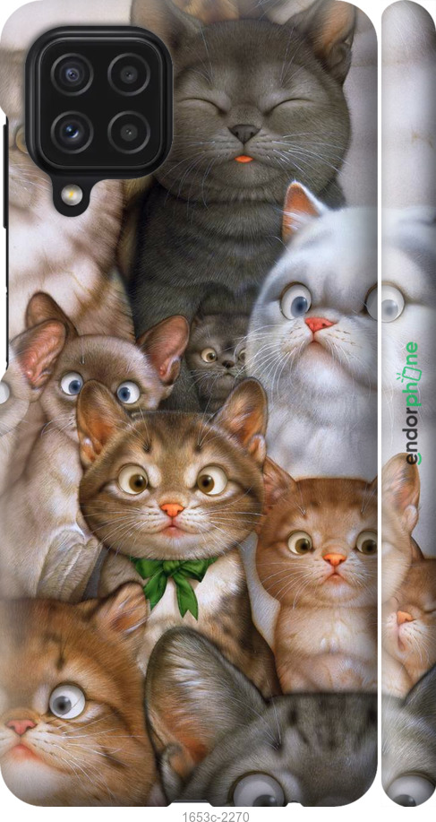 

3D пластиковий матовий чохол "Коти" для Samsung Galaxy A22 A225F