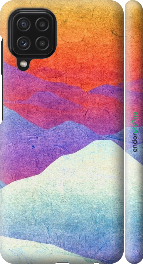 3D пластиковый матовый чехол Горный закат для Samsung Galaxy M22 M225F - 6479m-2551 изображение 