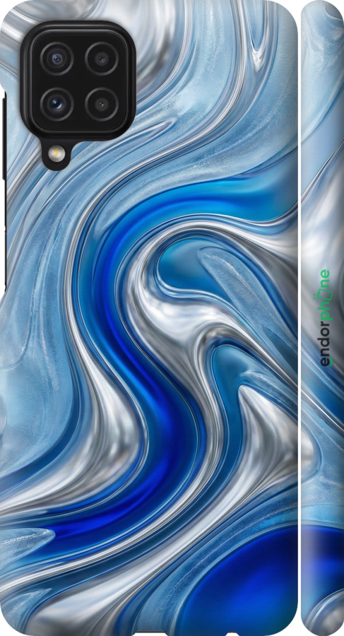3D пластиковый матовый чехол Liquid Chrome для Samsung Galaxy M32 M325F - 6781m-2558 изображение 