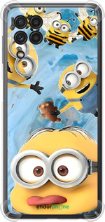 Силикон с усиленными углами чехол Миньоны для Samsung Galaxy M22 M225F - 6386sp-2551 изображение 