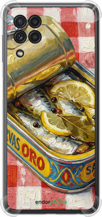Силикон с усиленными углами чехол Vintage Sardine Tin Phone для Samsung Galaxy M22 M225F - 6772sp-2551 изображение 