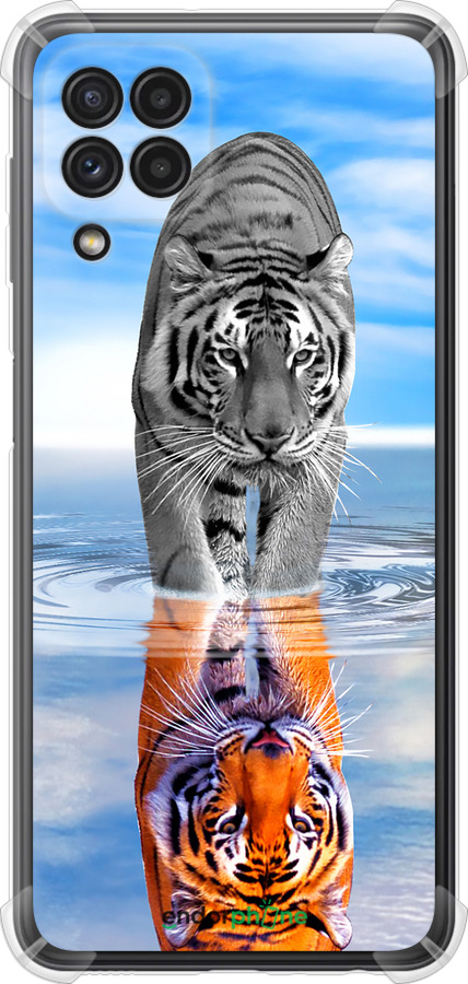 Силіконовий протиударний с посиленими кутами чехол Тигр для Samsung Galaxy A22 A225F - 6016sp-2270 изображение 