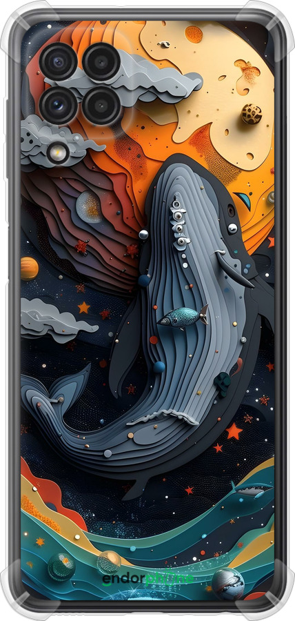 Силикон с усиленными углами чехол Кит в космосе для Samsung Galaxy A22 A225F - 6328sp-2270 изображение 