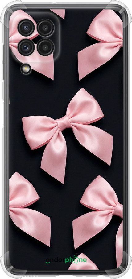 Силіконовий протиударний с посиленими кутами чехол Coquette Ribbons Dark Coquette для Samsung Galaxy M22 M225F - 6767sp-2551 изображение 