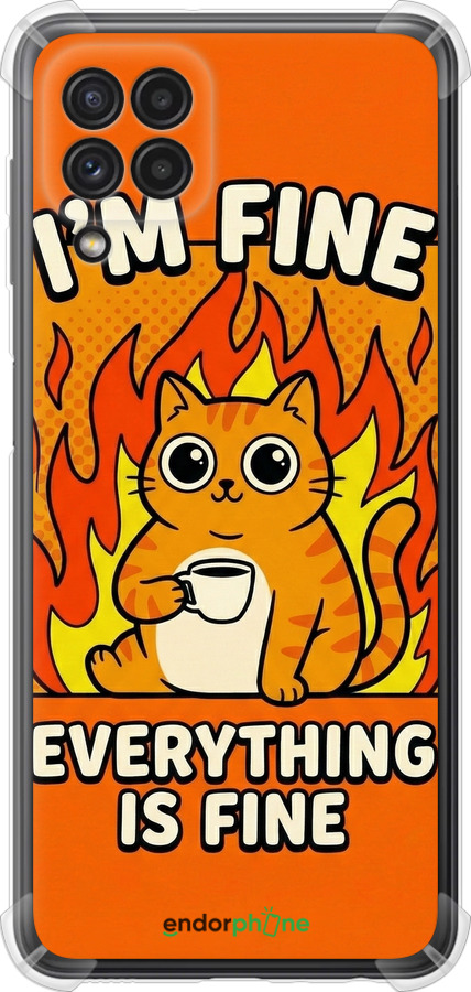 Силикон с усиленными углами чехол Funny Cat для Samsung Galaxy A22 A225F - 6786sp-2270 изображение 