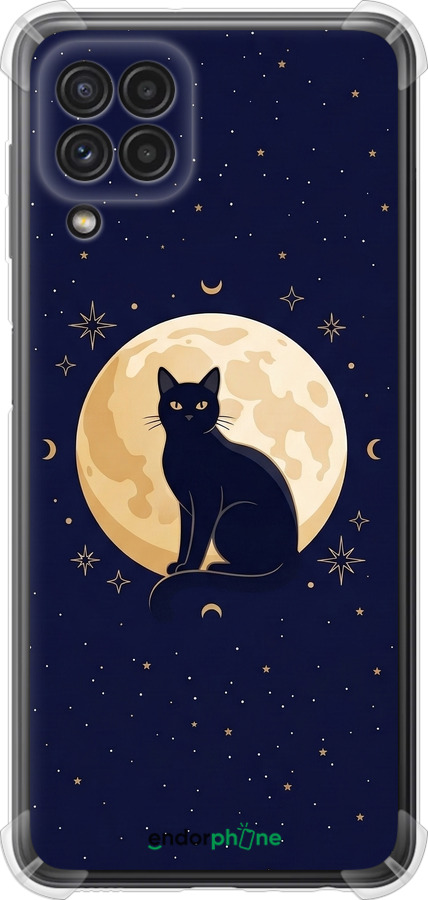 Силикон с усиленными углами чехол Cute Cat Celestial/Witchy для Samsung Galaxy A22 A225F - 6787sp-2270 изображение 