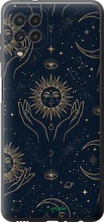 Силиконовый чехол Celestial Harmony: Sun & Moon Gold Mystic Pattern для Samsung Galaxy M22 M225F - 6778u-2551 изображение 