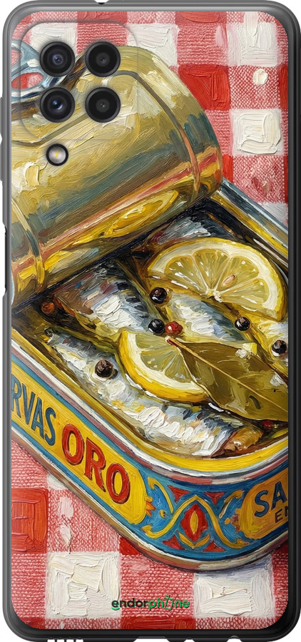 Силиконовый чехол Vintage Sardine Tin Phone для Samsung Galaxy M22 M225F - 6772u-2551 изображение 