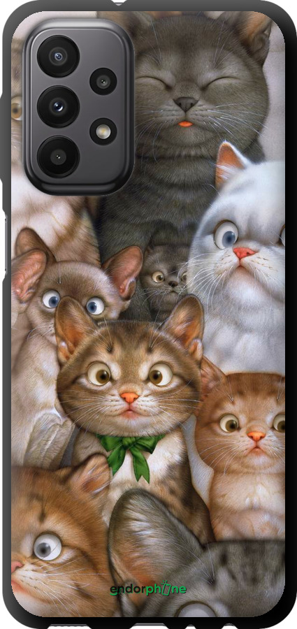 

TPU чорний чохол "Коти" для Samsung Galaxy A23 A235F
