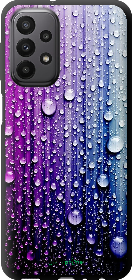 

TPU чорний чохол "Краплини води" для Samsung Galaxy A23 A235F, Синій