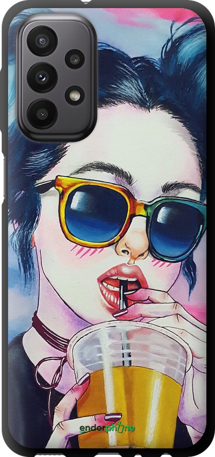 TPU чехол Арт-дівчина в окулярах для Samsung Galaxy A23 A235F - 3994b-2587 изображение 