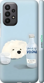 3D пластиковый матовый чехол Пес водка для Samsung Galaxy A23 A235F - 6368m-2587 изображение 