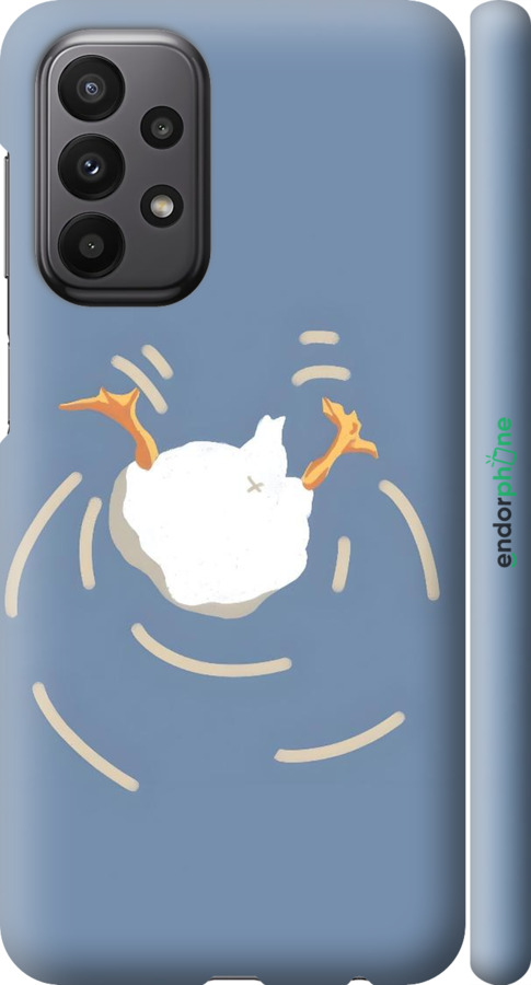 3D пластиковий матовий чехол Гусь ныряет для Samsung Galaxy A23 A235F - 6275m-2587 изображение 