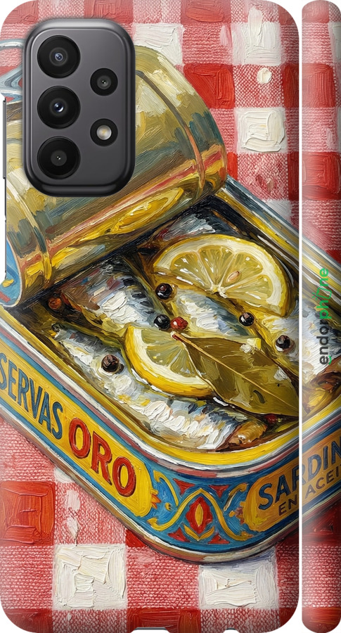 3D пластиковый матовый чехол Vintage Sardine Tin Phone для Samsung Galaxy A23 A235F - 6772m-2587 изображение 