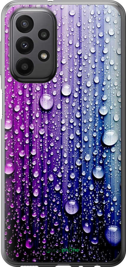 

Силіконовий чохол "Краплини води" для Samsung Galaxy A23 A235F, Синій
