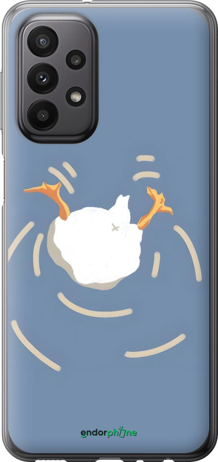 Силиконовый чехол Гусь ныряет для Samsung Galaxy A23 A235F - 6275u-2587 изображение 
