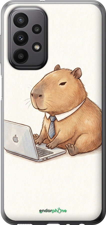 Силіконовий чехол Funny Capybara CEO Working для Samsung Galaxy A23 A235F - 6777u-2587 изображение 