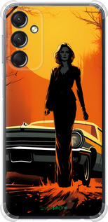 Силикон с усиленными углами чехол Чехол для телефона Девушка возле автомобиля для Samsung Galaxy A24 A245F - 5946sp-3020 изображение 