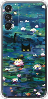 Силикон с усиленными углами чехол із зображенням водяних лілій та кішок для Samsung Galaxy A24 A245F - 6257sp-3020 изображение 