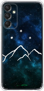 Силикон с усиленными углами чехол Горы и звезды нарисованы на фоне галактики для Samsung Galaxy A24 A245F - 6490sp-3020 изображение 
