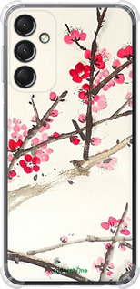 Силіконовий протиударний с посиленими кутами чехол Принт із зображенням цвітіння сакури для Samsung Galaxy A24 A245F - 6545sp-3020 изображение 