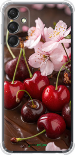 Силикон с усиленными углами чехол Вишня в шоколаде для Samsung Galaxy A24 A245F - 6698sp-3020 изображение 