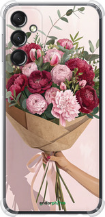 Силіконовий протиударний с посиленими кутами чехол Півонії 1 для Samsung Galaxy A24 A245F - 6705sp-3020 изображение 