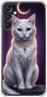 Силіконовий протиударний с посиленими кутами чехол Mystic White Cat Gothic Dark Purple Gold для Samsung Galaxy A24 A245F - 6805sp-3020 изображение 