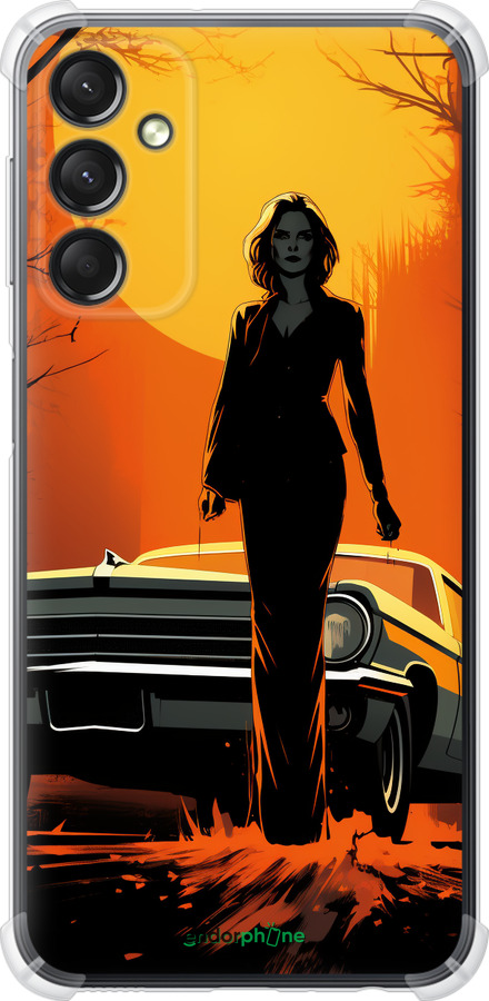 Силикон с усиленными углами чехол Чехол для телефона Девушка возле автомобиля для Samsung Galaxy A24 A245F - 5946sp-3020 изображение 