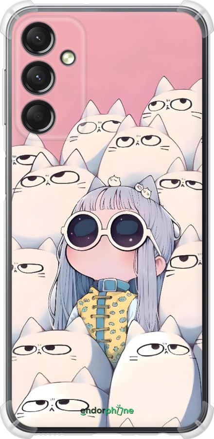 Силіконовий протиударний с посиленими кутами чехол Малышка с котами для Samsung Galaxy A24 A245F - 6295sp-3020 изображение 