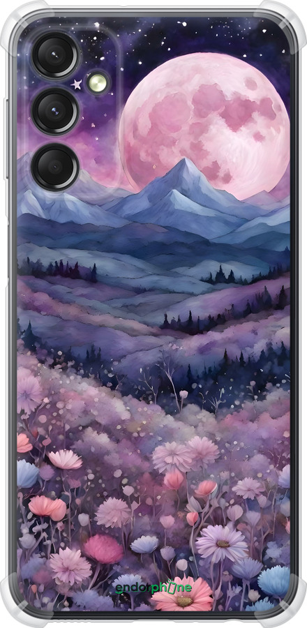 Силикон с усиленными углами чехол Ночь луна арт для Samsung Galaxy A24 A245F - 6319sp-3020 изображение 