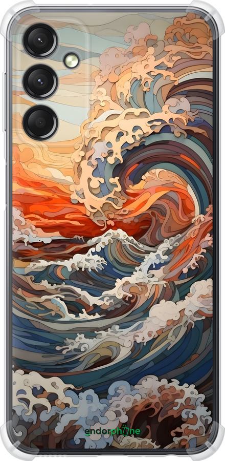 Силикон с усиленными углами чехол Арт волны для Samsung Galaxy A24 A245F - 6324sp-3020 изображение 