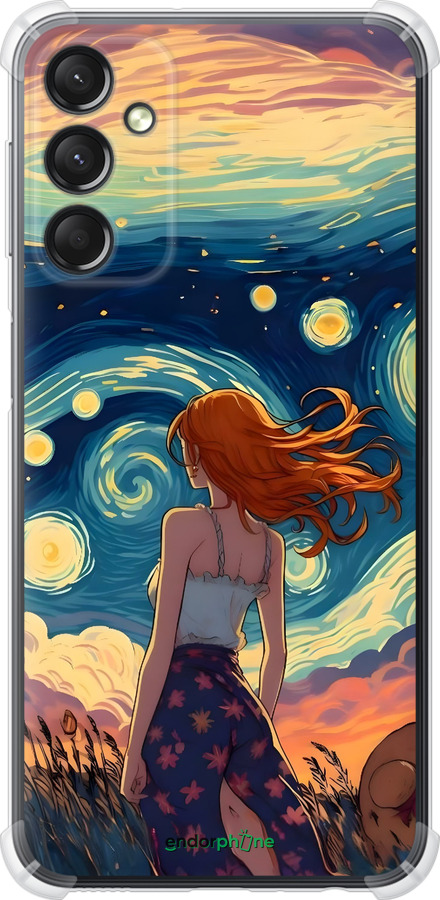 Силіконовий протиударний с посиленими кутами чехол Дівчина Арт для Samsung Galaxy A24 A245F - 6325sp-3020 изображение 